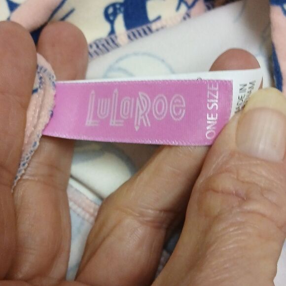 ⭐️5/$25 SALE LuLa Roe Pink and Blue Mickey Mouse Patterned Leggings ONE SIZE - Picture 5 of 9